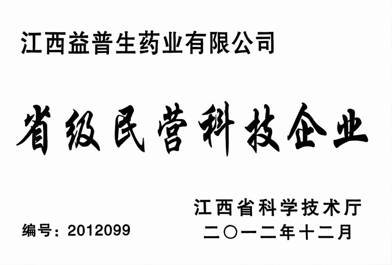 省級民營科技企業
